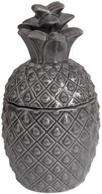 Coté Table Ananas - aardewerk met citroen geurkaars - grijs-0