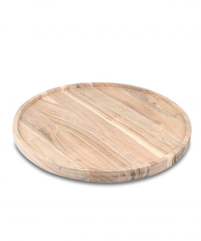 Stuff Design - Rond dienblad plank met opstaand randje D40cm - Acacia hout-0