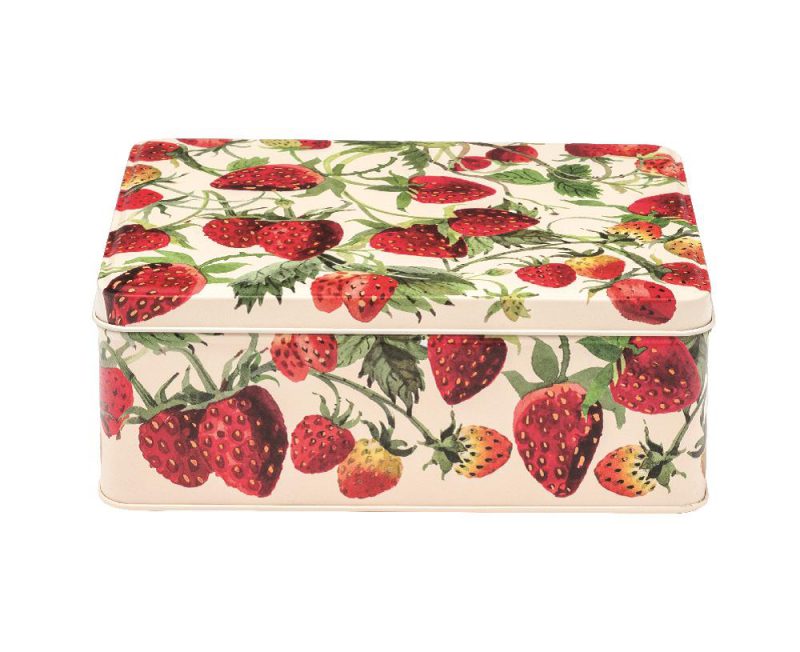 Emma Bridgewater Strawberries rechthoekige tinnen trommel 20x15x8cm-0
